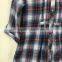 Ladies stocklots latest designs cotton check shirt