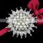 Big pearl snowflake brooch big flower shape brooch flower shaped wedding invitations