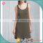 New model ladies loose knitted open back tank top dress girl beach dress