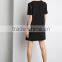 Hollow out embroidery straight dress with short sleeves