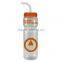 USA Made 28 oz Transparent Sports Bottle With Straw Lid - BPA/BPS-free, FDA compliant and comes with your logo