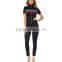 B33764A Autumn Sexy women short sleeve loungewear leisure Jumpsuit
