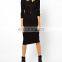 CHEFON Polo neck vintage long dresses