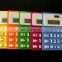 Colorful Solar Powered Silicone Rubber Flexible Calculator easy to read numbers