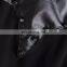 Ladies Rivet Long Sleeve Cotton Blending And PU Leather Hoodies Pullover