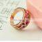 Fashion Thumb Forefinger Middle Finger Rings for Men Women Unisex with Austrian Crystal Gold Plated