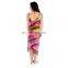Multicolour Smudge Stripes Print Sarong