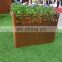 Metal Garden Plant Rings Corten Steel Rectangular Flower Pot