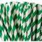 100/250/500 Red green Striped Chevron Paper Straws Disposable Event Party Supply