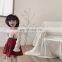 6533/Beige hot selling spring fashion cherry girls shirt sweet turn down collar shirt