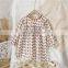2020 autumn new girl Korean style floral long-sleeved dress, baby girl, western style lace collar cotton skirt