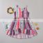 A0179# girls dress 2020 summer cotton sleeves print clothes kids dress