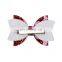 Girl Hair Clips Valentine's Day Love heart Print Barrettes Girls Shiny Hairclips 8colors