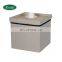 Hot sale linen fabric square foot stool ottoman with large serving tray for living room