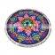 New arrival multi pattern color digital printed custom circle microfiber towels turkish round beach towel with tassels