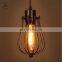 Retro Loft American Industrial Edison Lamp Vintage Iron Hanging Light