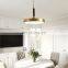 Nordic Round Metal Pendant Light LED Antique Bronze Decorative Hanging Lamp Chandeliers