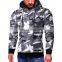 Camouflage Print Men Camo Hoodies Full Sleeve Hip-Hop Pullovers Hooded Sweatshirt