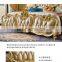 Royal bedroom furniture Classic leather bed antique solid wood king bed