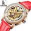 IK Colouring 98465G2 Women Luxury Automatic Mechanical Wristwatch Elegant Luminous Skeleton Self-wind Watches for Lady