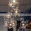 Indoor Bedroom Decorative Ceiling Hanging Lighting Kitchen Modern Pendant Light Glass Ball LED Chandelier