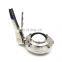 OEM food grade stainless steel SMS DIN ISO welding end sanitary butterfly valve