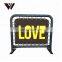 Square Pipe/Tube Frame Expandable Outdoor Cafe Barrier For Advertising Safety Breeze Barrier Advertising Banner Custom