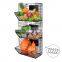 Detachable Wall Mounted Standing Rustic Shelves Kitchen Organizer Fruit Snack Storage Metal Wire Hanging Fruit Basket