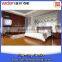 Edinburg series customized bedroom set design of mahogony color closet and bed set