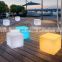 changing color light plastic bar stool cube led chair