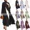 Drop Shipping Kimono Open Abaya New Modest Layered Chiffon Long Sleeve Cardigan Islamic Clothing Women Muslim Dress Dubai Abaya