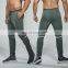 Quick Dry Elastic Drawstring Waist Sports Gym Pants With Zip Side Pocket Reflective Stripe Men's Workout Training Jogging Wear