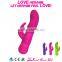 Top selling high quality pocket size soft felling two powerful motors rabbit vibrator vagina sex toys