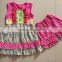 Kids Clothes 2016 summer hot sale Wholeslae girls frock design Children Clothing Set ruffle pants Girl Boutique Outfit