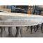 RE-1504 Wood Carved Dining Table Legs Reclaimed Wood 12 Seater Dining Table