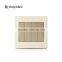 New Type Golden aluminum 1 Gang 2 Way Wall Light Switch