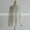 new style mix color deep open neck thin women chiffon blouses for fat