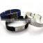 2015 popular stainless steel germanium titanium negative ion silicone bracelet