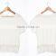 Women Fashion Round Neck Hollow Solid Short Crop Tops