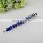 TCR-04 2015 best selling crystal stylus pen with flower , Promotional touch pen