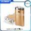 Universal portable metal case led light power bank 4400 5200mah