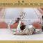 2016 New design gold gooses ceramic wine bottle holder for home decor