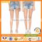 Sexy Faded Wash Cutoff Shorts Vintage Shredded Holes Denim Ripped Jeans Shorts For Women Apparel
