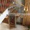 Luxury classic spiral wood stairs, Painted color wooden step stairs, YUDI DIY wood stairs