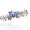 fashionable leaveas shape alloy enamel crystal wholesale hair clip