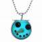 Simple design snowman pendant ball chain silver plated night light necklace