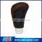 Manual Leather Car Gear Knob Red Stitching Universal