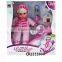 Nice 13 inch baby doll for kids with walking trainer toy doll baby doll
