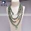 2016 most popular baroque pearls freshwater layer pearl necklace in green color