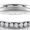 White Stainless Steel Eternity Ring Band CZ Wedding